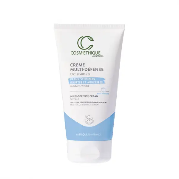 Crème apaisante et protectrice à la cire d’abeille, idéale pour les peaux sensibles et irritées.